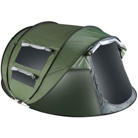 5-8 Person Pop Up Tent Automatic Setup Camping Tent Waterproof Instant Setup Tent with 4 Mosquito Net Windows Carrying Bag for Hiking Climbing Adventu (Option: Person)