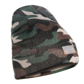 Unisex 5 LED Knitted Beanie Winter Warm Hat Camping Jogging Running Cap Headlamp (Option: Camouflag)