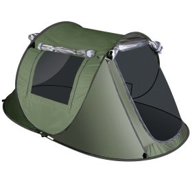 3-4 Person Pop Up Tent Automatic Setup Camping Tent Waterproof Instant Setup Tent with 2 Mosquito Net Windows Carrying Bag for Hiking Climbing Adventu (Option: Person)
