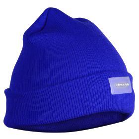 Unisex 5 LED Knitted Beanie Winter Warm Hat Camping Jogging Running Cap Headlamp (Option: BLU)